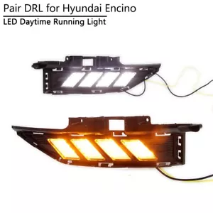 For Hyundai Kona 2018-2021 LED DRL Daytime Running Light Lamp with Turn Signal - Foto 1 di 12