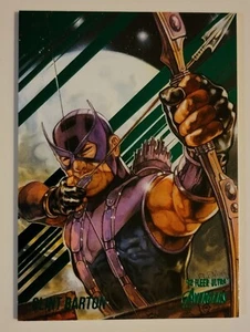 2022 Upper Deck Fleer Ultra Avengers Green Foil Hawkeye Avengers Clint Barton - Picture 1 of 2