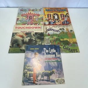 Lot Of 5 Album Vinyl LP Records Walt Disney Mary Poppins Mr Rogers Christmas - Picture 1 of 16