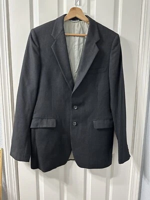 Givenchy Paris Walter Fong Blazer Suit Jacket Men's Dark Gray Pinstripe 2 Button - Image 1 of 4