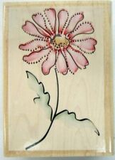 Hampton Art Stamps Wood Mounted Rubber Stamp Sangria Blossom KN2432 flower