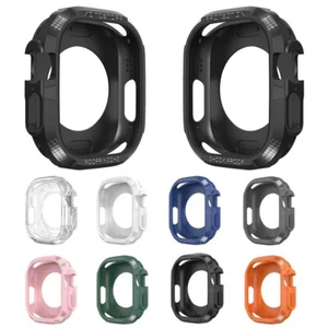 Rubber Frame Case Cover for Apple Watch 9 8 7 6 5 4 SE 40/44/41/45/49mm Ultra 2 - Picture 1 of 14