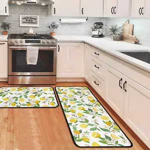 Lemon Kitchen Rugs and Mats Non Skid Washable Absorbent Microfiber Kitchen Mat f - Picture 1 of 12