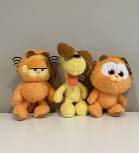 The Garfield Movie 3 Stuffed Plush Figures 8" Odie Baby Classic Garfield NEW - Picture 1 of 2