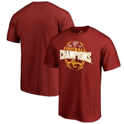 USC Trojans 2017 PAC-12 Football Champions Fanatics T-Shirt - Men's SMALL - NEW - Image 1 of 3