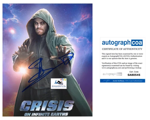 STEPHEN AMELL AUTOGRAPH SIGNED 8x10 PHOTO ARROW DC COMICS ACOA Cover
