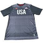 Umbro Team Usa Black Striped 100% Polyester Short Sleeve T-Shirt Men?S Size M