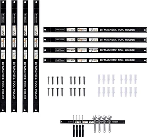 Magnetic Tool Holder 18 Inch 8 Pack Heavy Duty Magnet Tool Bar Strip Rack Wall M - Picture 1 of 10