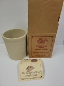 NIOB The Pampered Chef Stoneware Bread Baking Crock w/Instructions Discontinued  - Picture 1 of 11