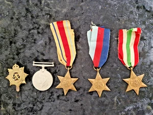 Colección vintage de medallas británicas de la Segunda Guerra Mundial algunas con cintas - Imagen 1 de 5