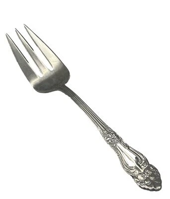Reed and Barton Festivity Tiger Lily Cold Meat Serving Fork Stainless Buffet - Image 1 of 4