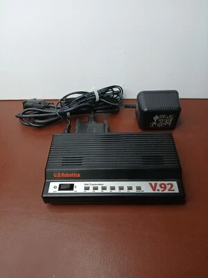 US Robotics 5686 v.92 56K External Modem 0701  W/  AC ADAPTER /computer Adapter  - Image 1 of 4