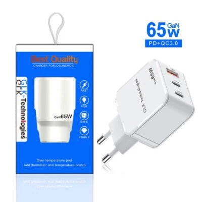 65 W USB C Schnellladegerät 4 Ladekabel für iPhone USB Typ C Universal Samsung - Bild 1 von 4