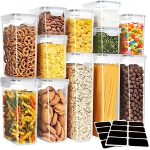 16 Pack Airtight Food Storage Container Set, BPA Free Kitchen Pantry Org - Picture 1 of 3