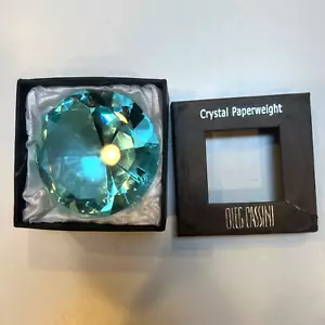 Oleg Cassini Elisabeth Round Cut Diamond Turquoise Paperweight - Picture 1 of 4