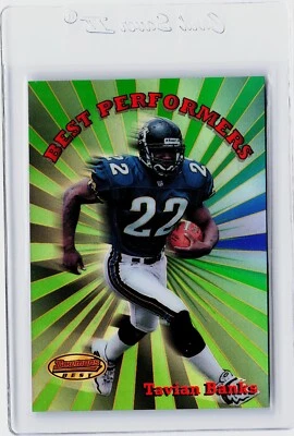 1998 BOWMANS BEST PERFORMERS REFRACTOR #9 - TAVIAN BANKS #ED 025/200 - Image 1 of 2