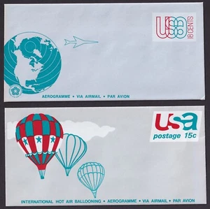 Scott #UC46 & UC48 Folded Stamped Entire Aerogramme - Picture 1 of 1