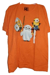 New Boys Large Minions Halloween T-Shirt Despicable Me Orange - Picture 1 of 2