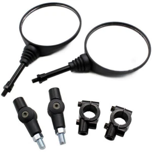 Espejo retrovisor lateral redondo para motocicleta de 10 mm + montaje para Kawasaki KMX200 87-1991 * - Imagen 1 de 9