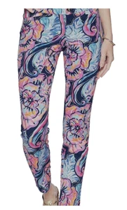 Lilly Pulitzer Kelly Skinny Ankle Pant Floral Sz 4 - Picture 1 of 8