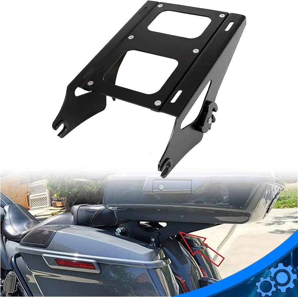 Soporte de montaje de maletero desmontable de dos posiciones para Harley Touring 14+ Foto 1 de 4