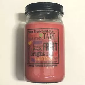 Swan Creek 100 % soja 24 oz. Jar Candle - crema de mantequilla de almendras cereza - Imagen 1 de 1