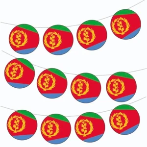 Eritrea Flag Bunting Party Decorations World Events 12pcs - Picture 1 of 6