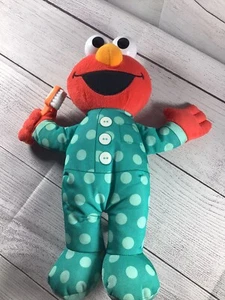 Sesame Street Talking Elmo 12" Plush Brush Your Teeth Hasbro Tested & Works - Picture 1 of 9