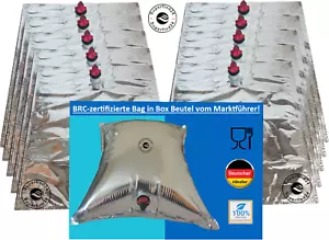 Bag in Box Beutel 10 x 10 L. Saftbeutel Saftschlauch Weinschlauch metallisiert. - Bild 1 von 11