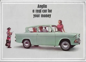 1966 Ford Anglia (105E) brochure including Anglia Super & Estate Car - Picture 1 of 8