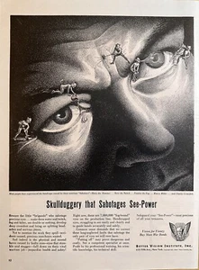 Anuncio impreso Better Vision Institute Inc. 1943 en blanco y negro - Imagen 1 de 1