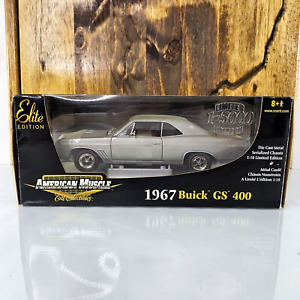 1967 Buick GS 400 Silver 1:18 ERTL American Muscle Elite LIMITED 1/5000 NEW