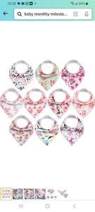 Baby Dribble Bibs Floral - Picture 1 of 7