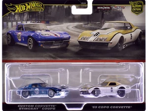 Chevrolet Custom Corvette Stingray Coupe #65 Blue Metallic with White Stripes an - Picture 1 of 1