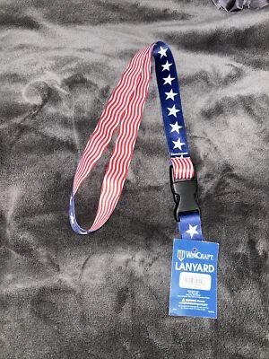 U.S.A Stars and Strips  LANYARD DETACHABLE BUCKLE NEW WINCRAFT - Image 1 of 4