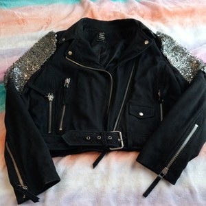 zara sequin fringe jacket