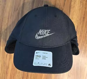 Nike Legacy91 Dri-Fit Fur Ear Flap Winter Hat 1Size Youth DM8452-001 - New NWT - Picture 1 of 8