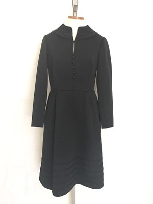 Vtg 60s MIDI Miss Elliette Dress, Black Tailored Sheath - Jackie O Style LBD S/M - Image 1 of 4