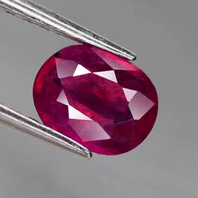 ES 1.64 ct. Rubí Natural Oval Rojo Nigeria - Imagen 1 de 4