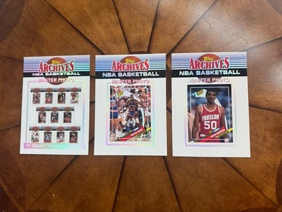 Juego de 12 fotos maestras 1993 Topps Archives - Ewing, Olajuwon, Worthy, Robinson Foto 1 de 4