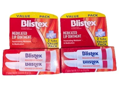 Ungüento labial medicado Blistex PAQUETES DE VALOR 2 tubos cada uno 4 en total Foto 1 de 2
