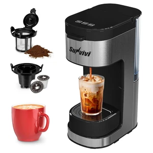 3-In-1 Single Serve Coffee Machine Brewer for K Pod Pods, Ground Coffee, and Tea - Picture 1 of 7