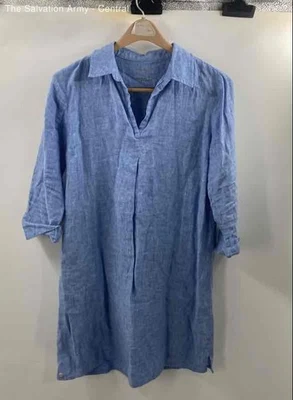 Lilly Pulitzer Womens Blue 3/4 Sleeve Collared Pullover Shirt Dress Size Small - Image 1 of 4