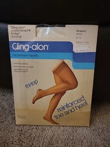 Medias de Colección Sears Cling-alon Nylon Thi-top Forma Blanca Puntera Reforzada Nuevas de Lote Antiguo - Imagen 1 de 7