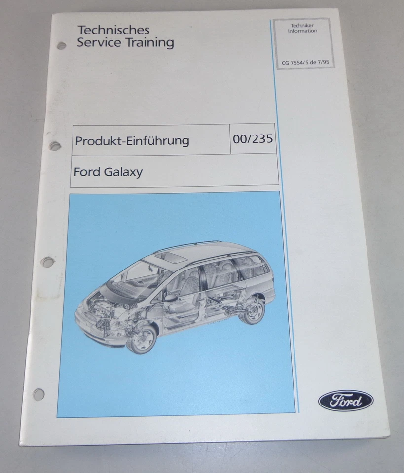 Manual de Taller Técnica Info Servicio Entrenamiento Entrada Ford Galaxy, 1995 - Imagen 1 de 1