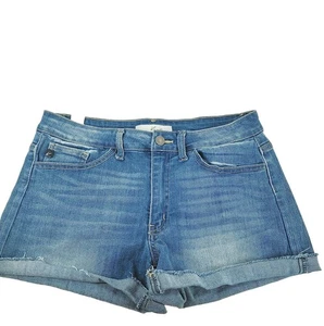 Kancan Womens Shorts Size 29 Med Wash Booty Cutoff Stretch Distressed Mid Rise - Picture 1 of 11