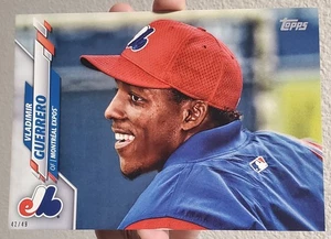Tarjeta jumbo Vladimir Guerrero 2020 Topps impresión corta variación SP 5X7 #/49 EXPOSICIONES - Imagen 1 de 1