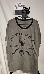 Disney Boba Fett Bounty Hunter Gray T-Shirt Men's Size XL Star Wars Mandalorian - Picture 1 of 5