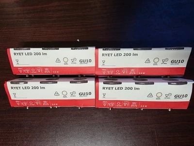 New 4 Packs of 3 Ikea RYET GU10 LED Bulb 200 Lumen Warm White 2700K - Image 1 of 4