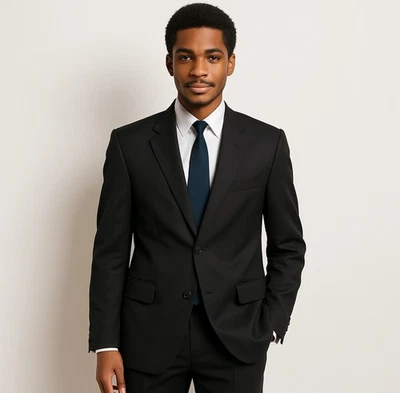 Daniel Cremieux Lori Piana 100% Wool Black Sport Coat Blazer Jacket 42R - Image 1 of 4